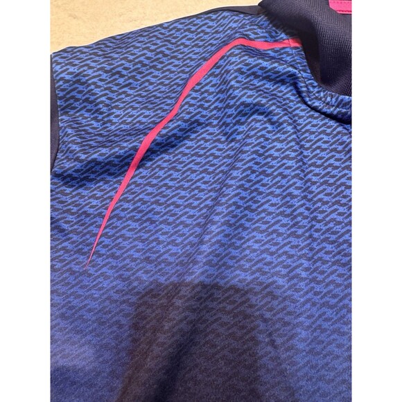 Pro Tour Airplay Men’s Golf Polo Short Sleeve Size XXL NAVY BLUE w/ pink accents - Picture 4 of 8